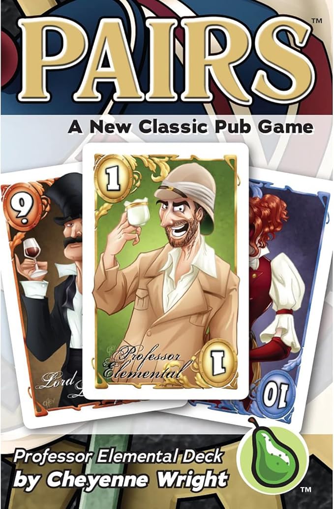 Pairs: Professor Elemental Deck- Cheapass Games, Press Your Luck Card Game, Greater Than Games, Ages 12+, 3-6 Players