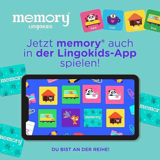 Ravensburger Lingokids Memory for Kids Ages 3 and Up – A Fun & Fast Picture Matching Game
