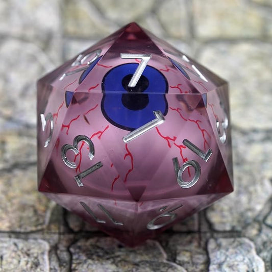 Liquid Core Dragon Eye Dice Single D20,DND RPG Dice,33mm Dragon Eye D20 for Role Playing Table Games