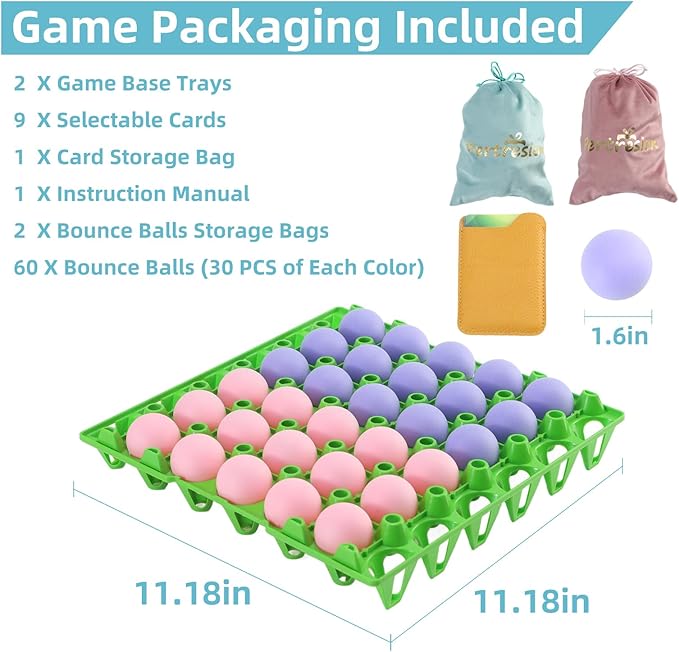 Party Table Game, Bounce Balls Shots Game Toys for Kids Ages 3+, Family Active Games Gifts, 4 in a Row Table Top Carnival Game for Pressure Relief Toy