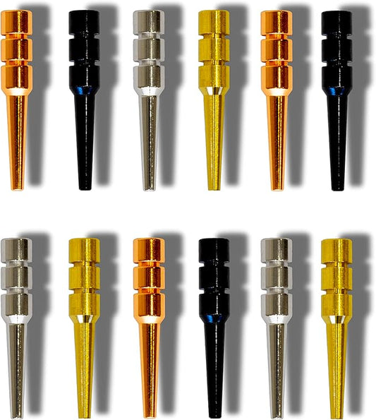 Metal Cribbage Pegs for Cribbage Board Game. Work with Regular Peg Board 1/8 Hole Size Like Bicycle Board Games. Pack of 12 Crib pegs.