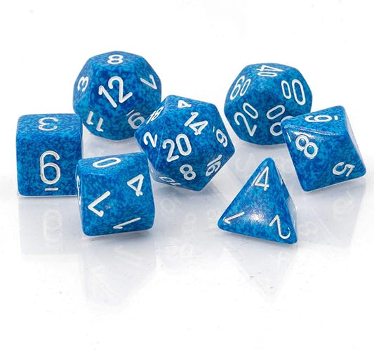 Chessex CHX25306 Dice-Speckled Water Set