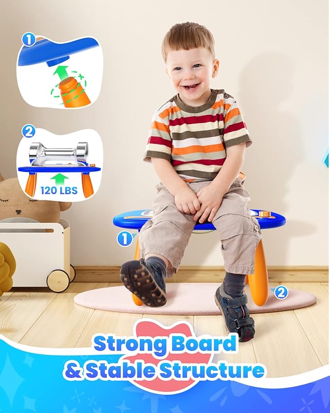 Toddlers Toys Ages 1-3, Magnetic Drawing Board, Toddler Boy Toys for 1 2 3 Years Old, Doodle Board Pad Learning and Educational Toys for 18 Months Baby,1-3 Yr Kids Birthday Gifts - Dark Blue
