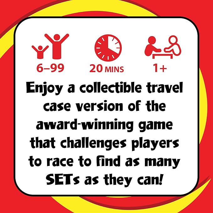 PlayMonster Set Card Games for Kids - Travel Case Bundle, Cards Included, Matching Game, Learning Games, Fun Family Games, Game Night, Travel Games, Memory Game, Learning Game, Multi-Player, Ages 6+