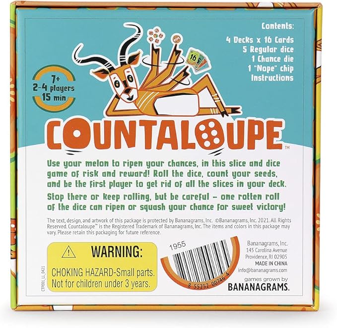Bananagrams Countaloupe: Slice and Dice STEM Game for Kids Age 7+