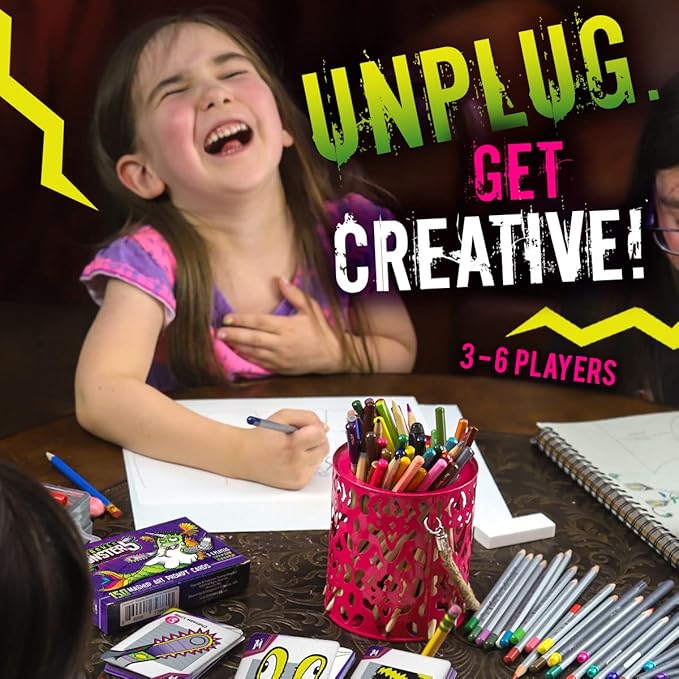 Frankenstein Monsters Drawing Game for Creative Family Fun! Art Prompts 150 Cards to Doodle Monster Mashup Artwork! Gift for Artists Kids, Teens to Boost Imagination Play & Creativity!