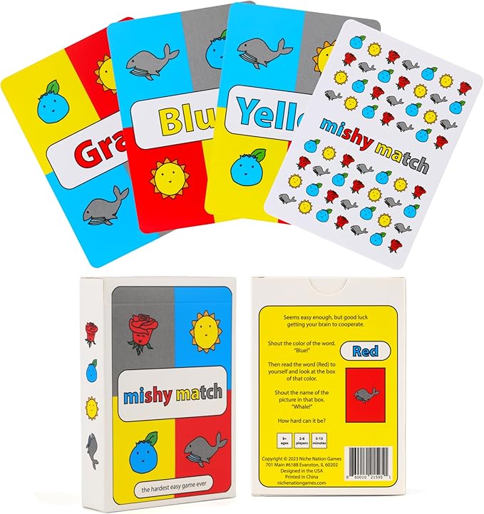 Mishy Match The Hardest Easy Game Ever - Mensa Award Winning Hilarious Party Game - Card Games for Adults and Teens - Unique Gift for Teens and Adults