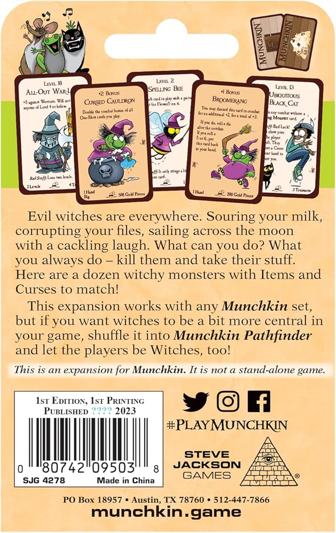 Munchkin Witches by Steve Jackson Games, Strategy Card Games