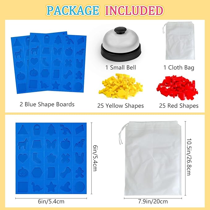 Shape Matching Board Game for Kids 5+ Sorting Shapes and Pieces Puzzle Toy Solo or 2-Player Duel Mode Preschool Games Gifts for Classroom Birthday Back to School Halloween Thanksgiving Christmas