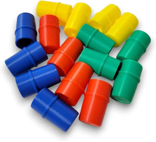 Trouble Board Game Replacement Pieces Parts Movers Pawns Pegs -16 Pieces Red Green Blue Yellow
