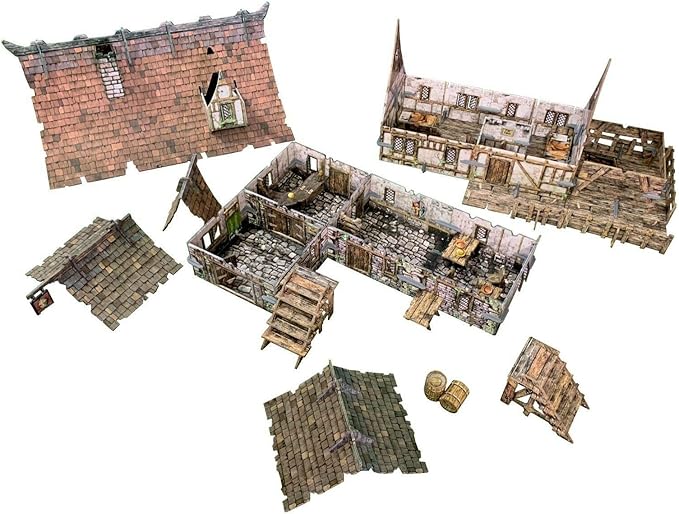 Battle Systems Fantasy Terrain Tavern - 28-35mm DND D&D RPG Wargames Historical/Fantasy Card Scenery