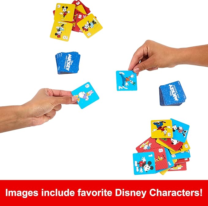 Mattel Games Disney Mickey and Friends 5-in-1 Games for Kids, Families, Game Nights, Travel, Camping & More