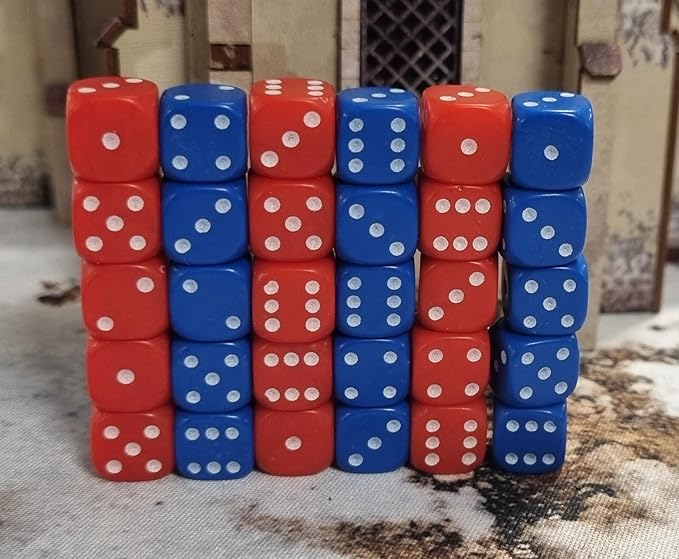10mm Red & Blue Dice Pack