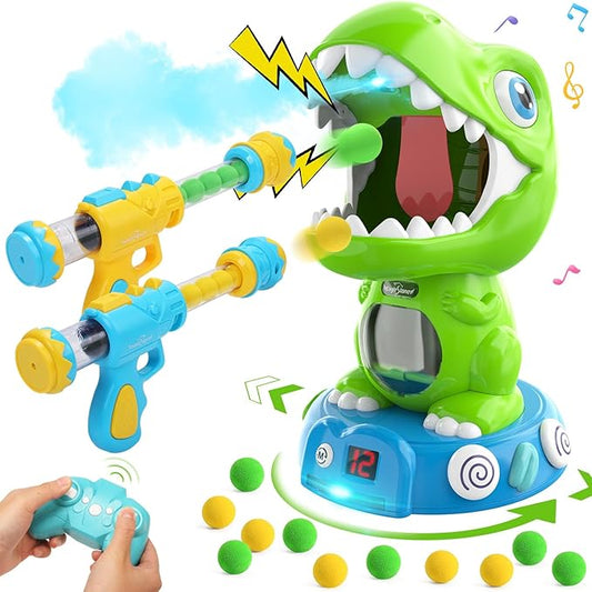EagleStone Remote Control Movable Shooting Dinosaur Toys for Kids 3-5,5-7,Electronic Dino Shooting Game with Spay & Auto Scoring, Light & Sounds,Party Favors,Toys for 3,4,5 6,7 8 Year Old Boys& Girls