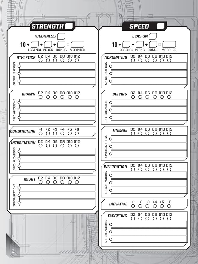 Renegade Game Studios G.I.I JOE Roleplaying Game Expanded Character Sheet Journal