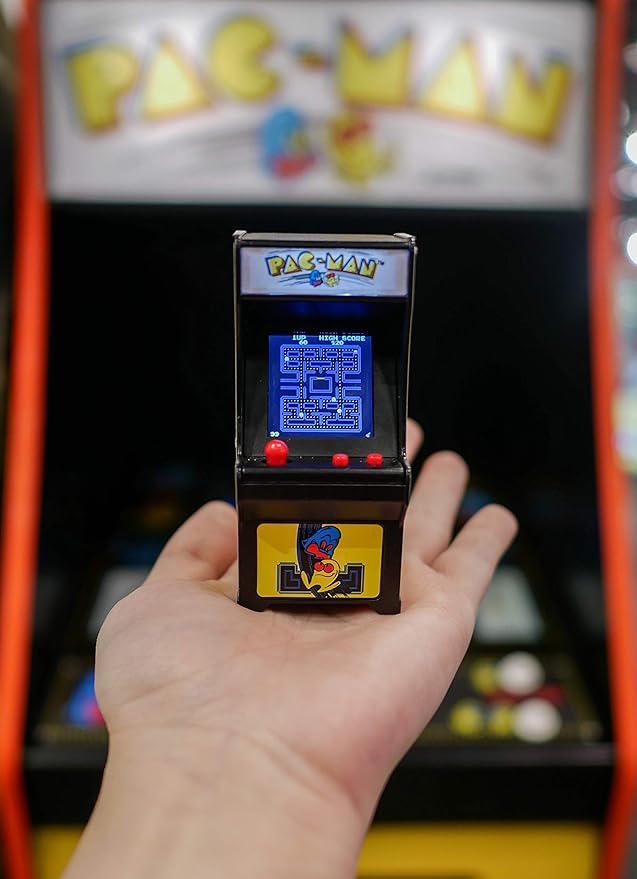 Tiny Arcade Pac-Man 3.5" Mini Retro Game - Functional Arcade Cabinet w/ Real Gameplay & Sounds - Classic Game Fits in the Palm of Your Hand (Ages 8+)