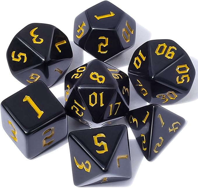 CiaraQ DND Polyhedral Dice Set with Dice Bag for Dungeons and Dragons RPG MTG Role Playing Table Games