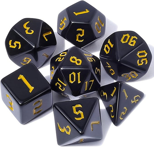 CiaraQ DND Polyhedral Dice Set with Dice Bag for Dungeons and Dragons RPG MTG Role Playing Table Games