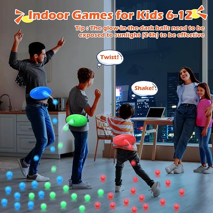 Skirfy Shaking Swing Balls Party Games,3 Pack Floor Game Party Favor Carnival Birthday Games for Kids Adult with 60 Balls, Outdoor Indoor Toys for Boys Girls, Easter Games Kids Toys