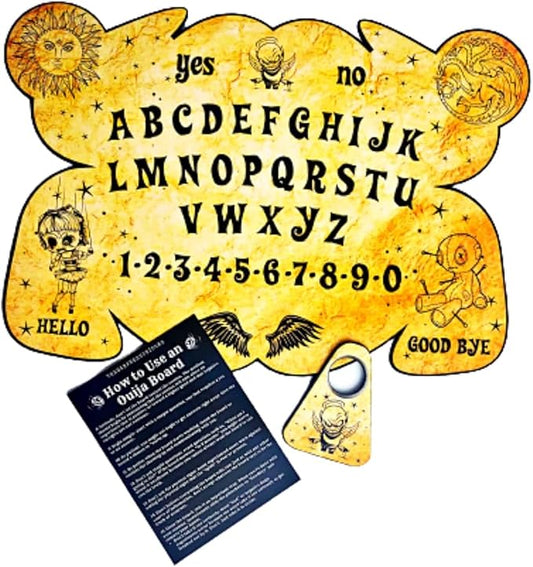 Spirit Game for Spirit Hunt with Planchette and Detailed Instruction 26x38cm Playing Board and Guide Book