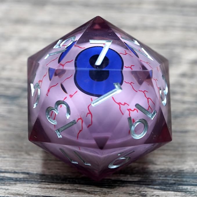 Liquid Core Dragon Eye Dice Single D20,DND RPG Dice,33mm Dragon Eye D20 for Role Playing Table Games
