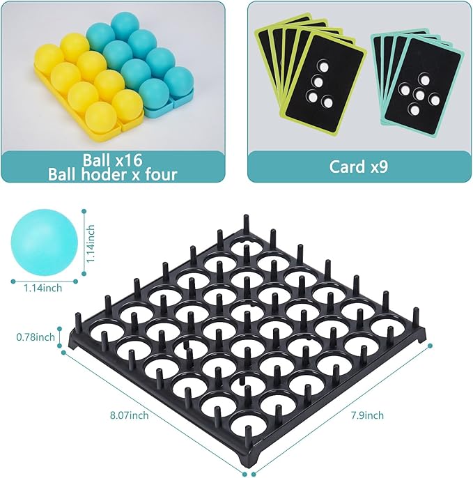 LANBOUY Bounce Ball Party Game, Table Top Games Family Party Jumping Connect Tabletop Board Toys Bounce Battle Ball Game, Funny Tabletop Toys for Adults and Kids