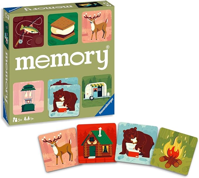 Ravensburger Great Outdoors Memory Game | Fun & Fast Camping Matching Game | Ideal for Boys & Girls, Ages 3 & Up | Builds Focus, Memory & Matching Skills - 20359