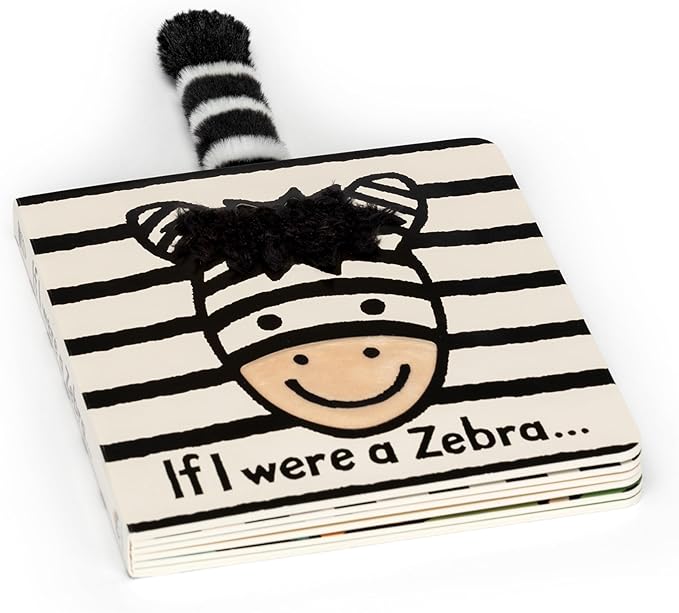 Jellycat If I were a Zebra: A Baby Touch and Feel Board Book Children's Book - Baby Gift