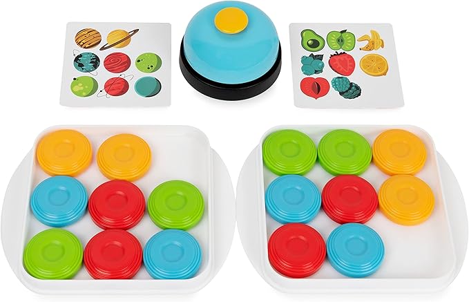 Quick Pucks, Pattern Matching On-The-Go Puzzle Game, for Adults and Kids Ages 8 and up