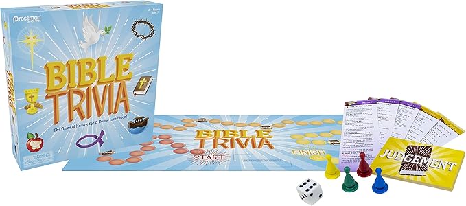 Bible Trivia by Pressman - The Game of Knowledge & Divine Inspiration, Multi Color