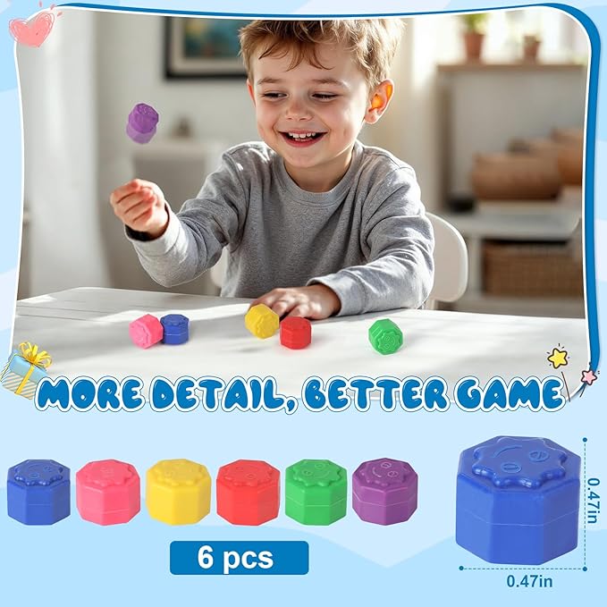 6PCS Gonggi Korean Jacks Stone Game - Gong Gi Korean Traditional Play Game - [1SET + 1PCS] Gongii Tossing Catching Toys - Party Gifts for Friends | Gong-Gi Konggi Hand Eye Coordination Training