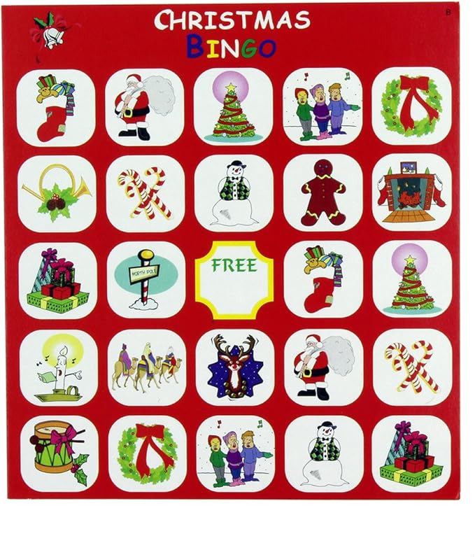 Christmas Bingo - The Original and Classic Version- Complete with Game Cards, Real Bingo Chips and Spinner!