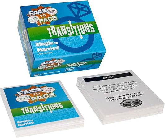 Face to Face Transitions Card Game - Single to Married Edition, Communication Development for Couples and Newlyweds, Ages 18 and Up