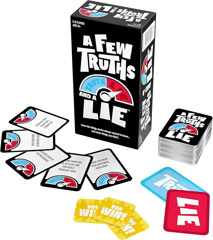 Goliath A Few Truths and a Lie Game | Party Game | Ice-Breaker Game | 3-12 Players | Ages 14+, Black