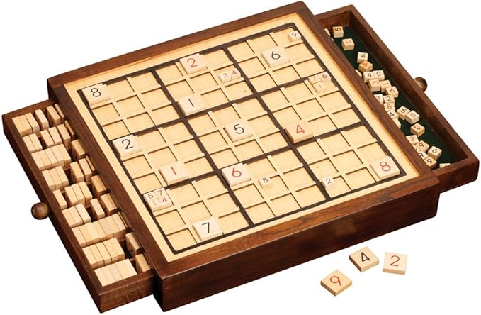 Bits and Pieces Deluxe Wooden Sudoku Board Game