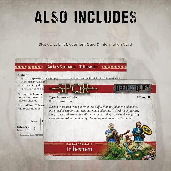 Wargames Delivered SPQR: Dacia & Sarmatia - Tribesmen with Javelins - 28mm Miniatures Wargaming - Includes 12 Warlord Resin Models, Plastic Ancient Roman Model Kit by Warlord Games