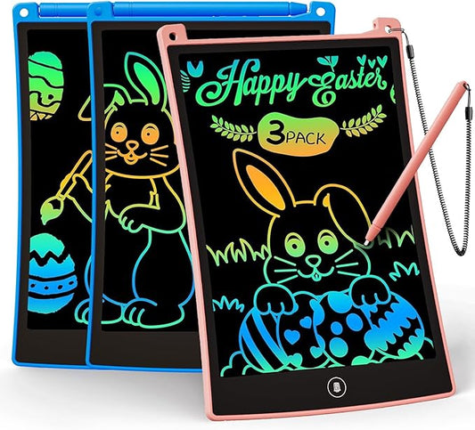 KOKODI Kids Toys 3 Pack LCD Writing Tablet, Colorful Toddler Drawing Pad Doodle Board Erasable, Educational Learning Toys Birthday Gifts for Boys Girls Age 3 4 5 6 7 8(Blue & Pink & SkyBlue)