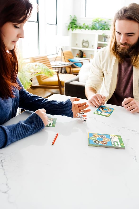 CATAN Dice Game - Portable Fun for On-the-Go Adventures! Strategy Game, Family Game for Kids and Adults, Ages 7+, 1-4 Players, 15-30 Minute Playtime, Made by CATAN Studio