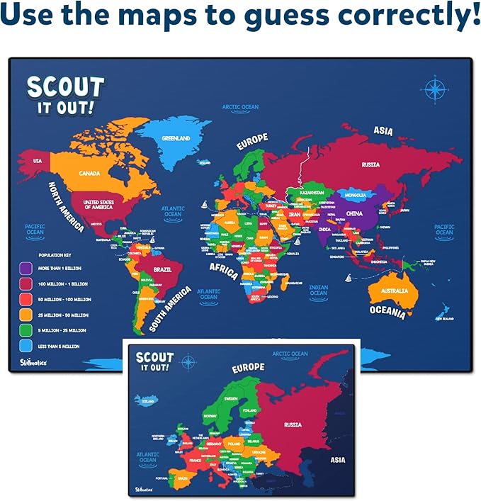 Skillmatics Board Game - Scout It Out, Guessing & Trivia Game for Families, Educational Toys, Card Games for Kids, Teens and Adults, Gifts for Boys and Girls Ages 7, 8, 9 and Up