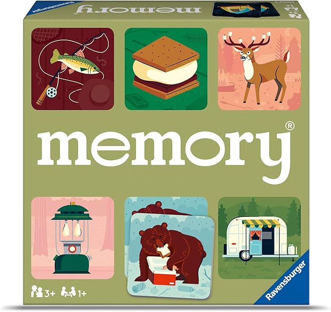 Ravensburger Great Outdoors Memory Game | Fun & Fast Camping Matching Game | Ideal for Boys & Girls, Ages 3 & Up | Builds Focus, Memory & Matching Skills - 20359