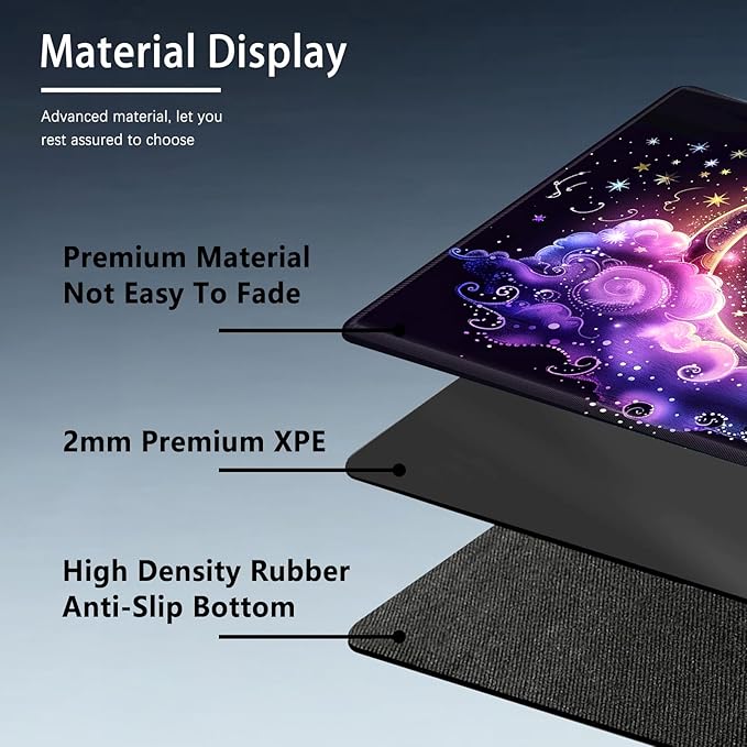 MTG Playmat Size 23.6x13.8in with Storage Bags Portable Playmat TCG and Board Game Mat for Cards Rubber Base Slip-Resistant Mousepad Desk Mat (Pink Cloudy Moon,No with Zone)