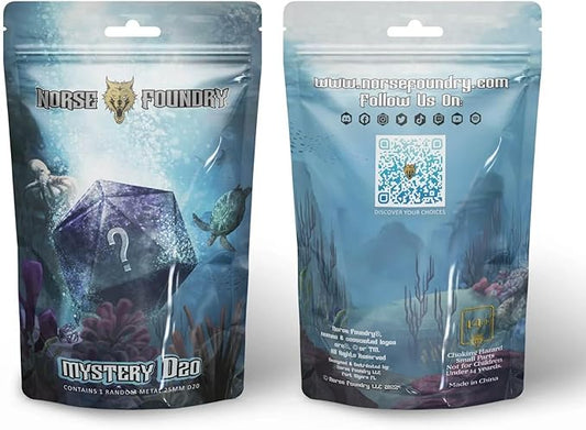 Norse Foundry Mystery Sea Life D20 Series: D20 Die for RPG, DND, Pathfinder-Premium Craftsmanship, 25mm Intricate Metal Stylish Design