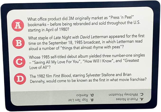 You Gotta Know 1980s - Trivia Game