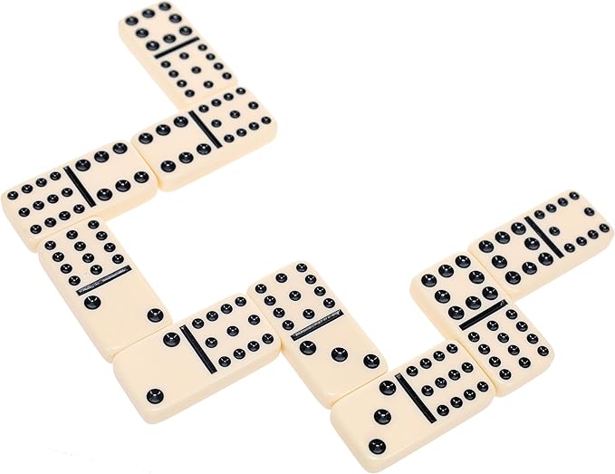 WE Games Double Twelve Dominoes Set - 91 Dominoes in Retro Travel Case - Ideal for Family Games - Perfect for Game Night