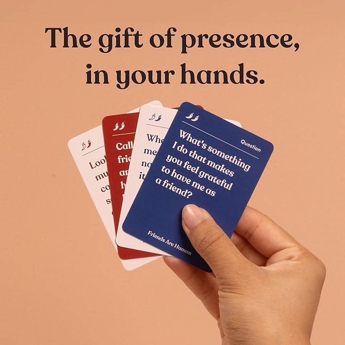 Friends are Human | 140 Conversation Cards to Help Deepen Friend Relationships | Card Game for Bonding & Communication | Therapy for Adults | from The Makers of Parents Are Human
