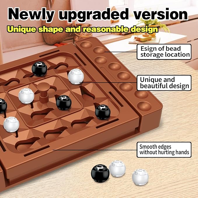 Orbital Logic Strategy Board Game, Family Four in a Row Chess Game Track Moves for Kids & Adults