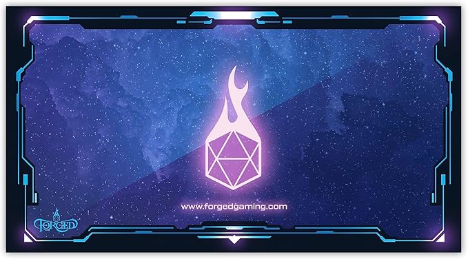 Forged Dice Co. Dice Tray 14" - Reversible Dice Rolling Mat - Compatible with Board Games and Tabletop RPGs Like Dungeons and Dragons Pathfinder Roleplaying Games - Keybinder