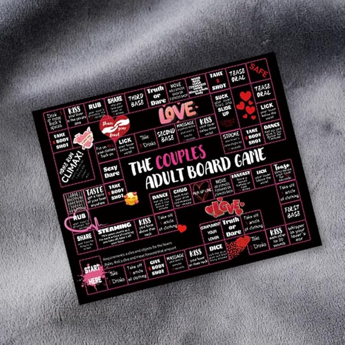Adultopoly Board Game for Couples - Fun Date Night Card Game with Props, Adult Party Game for 2+ Players, Perfect for Couples Game Night (Classic)