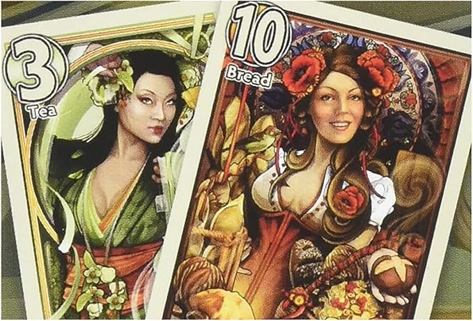 Cheapass Games Pairs: Goddesses of Cuisine - Themed Press Your Luck Card Game, Greater Than Games, Age 12+, 3-6 Players
