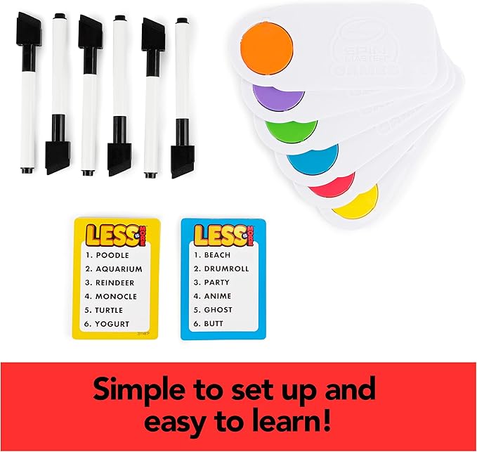 Less is More, Party Board Game Fun Word Letter Card Game Funny Gift Toy Living Room Family Game Night, for Adults, Teens, and Kids Ages 8 and up